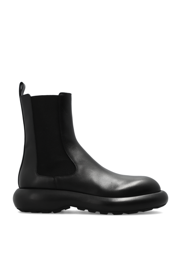 Black Leather zip boots JIL SANDER - GenesinlifeShops HK - Jil